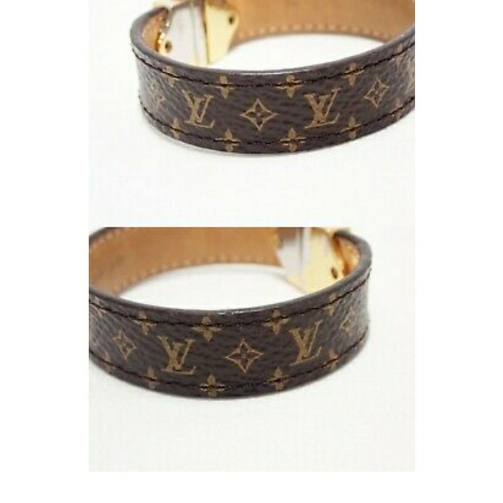 - RARE! Louis Vuttion Vachette Leather Bracelet Cuff in Louis V box - Picture 4 of 13